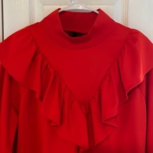 Cherry, red midi dress with pockets!